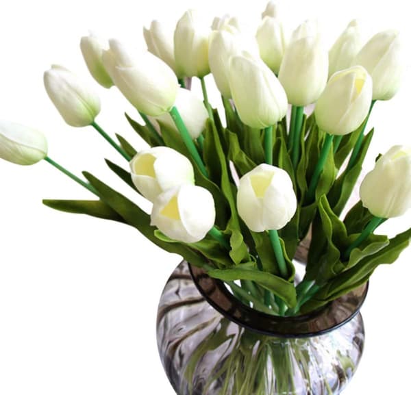 Kunstig Blomst Sæt af 10 Tulipan Blomster til Bryllupsdekoration