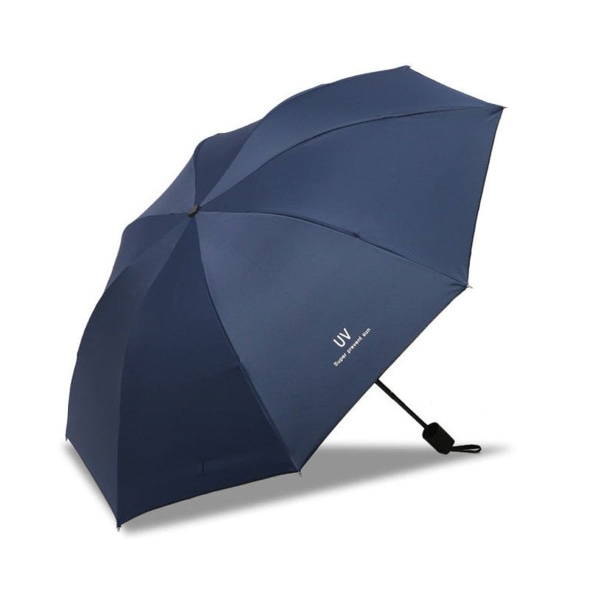Tuulenpitävä matkasateenvarjo - Kompakti ja taitettava - Käänteinen sateenvarjo - Tummansininen KLB