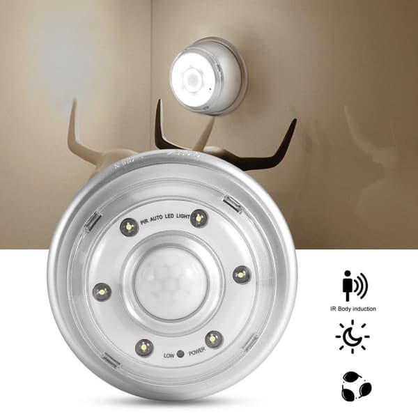 6LED IR bevægelsessensor natlys lysstyrke justerbar KLB