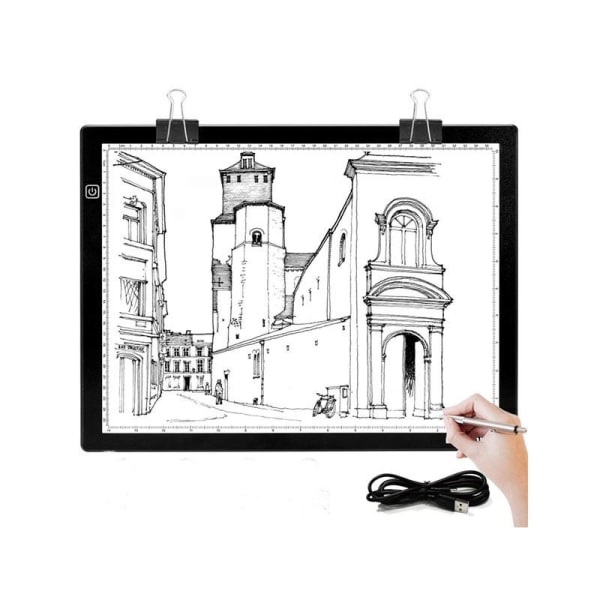 LED-lampstativ med USB-kabel, steglöst dimbar ljusstyrka, 4 mm