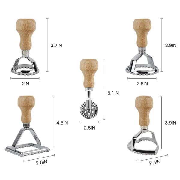 Husholdning Kreativ Multifunksjonell Dumpling Cookie Mold Set med 5 KLB