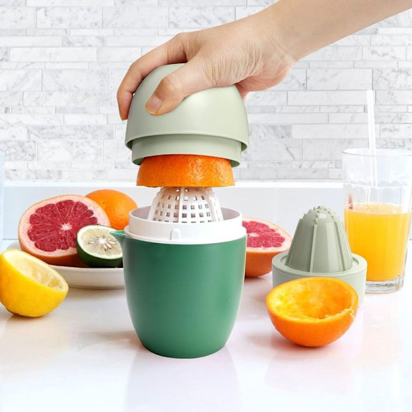 Håndpresser til citroner, citruspresser, unik citronpresser, cyan