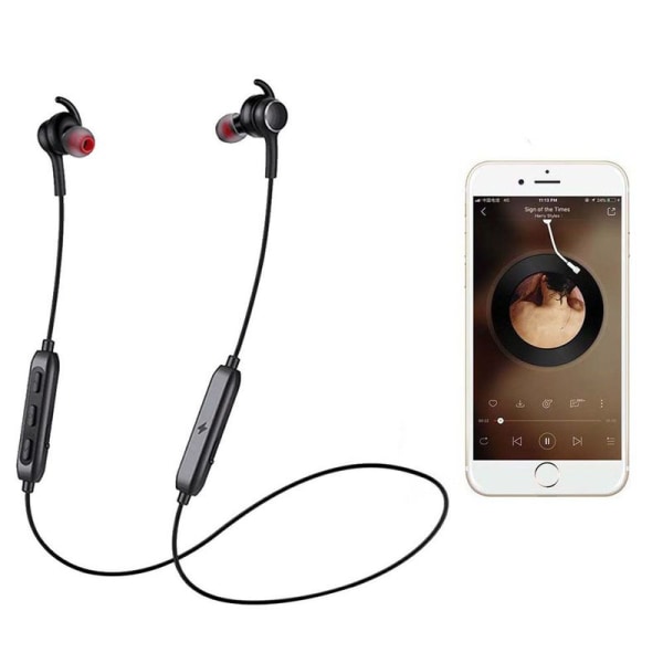 Bluetooth-hovedtelefoner i øret, sportshovedtelefoner med 12 timer. Sort