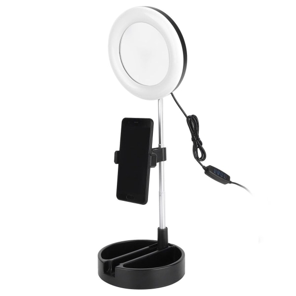 Foldbar USB LED-ringlys til live-udfyldningslys, 6,3 tommer KLB