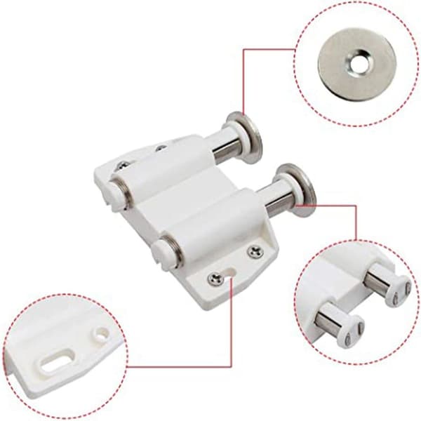 Paket med 6 dubbla magnetiska trycklås fjäderlås tryck