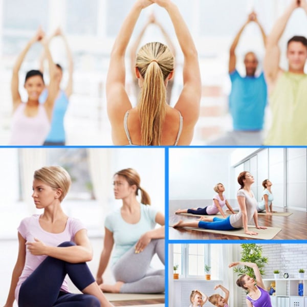 Farverig komfortabel yoga pilates barre bomuldscap til kvinder i blå KLB