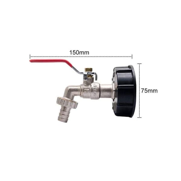 IBC tank adapter S60X6 tank adapter havehane 1/2\" slangeforbindelse