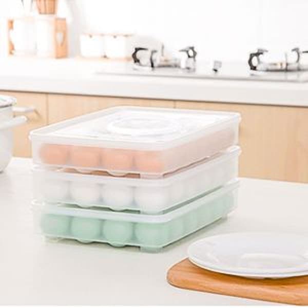 Egg holder, 3-lags egg brett med lokk, egg bæretaske, dispenser KLB