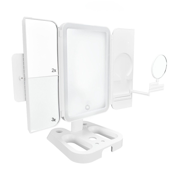 Smink spegel, touch-kontroll, USB-batteri och 3 färglägen KLB