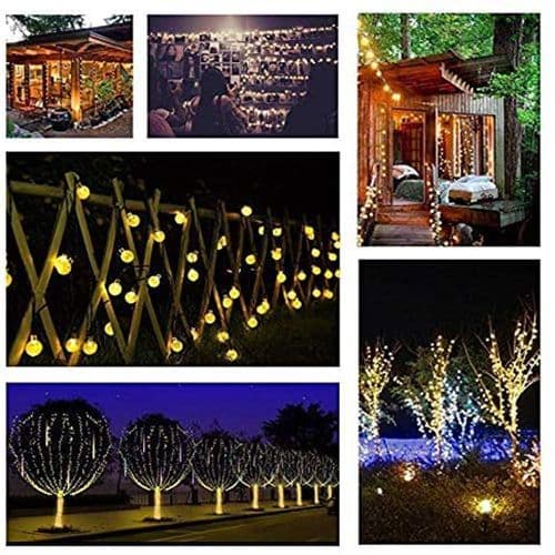 Hage Solcellelys - 50 LED 24ft Vanntette Lyslenker