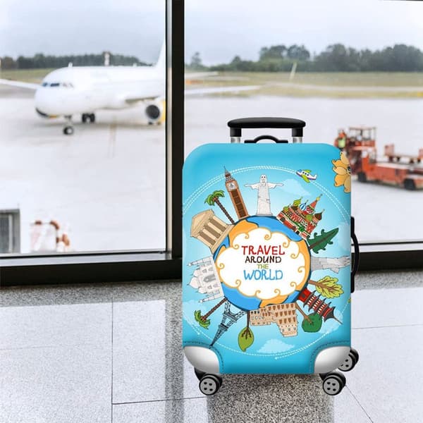 Resväska Skydd Elastiskt Skyddande Tvättbart Bagage Bagage Skydd