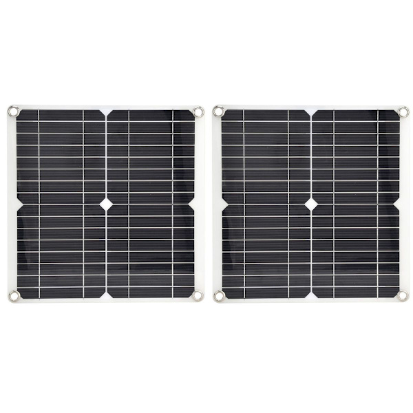 2 stk 15W Fleksibelt Solpanel Bærbart Solcelle Ladebræt KLB