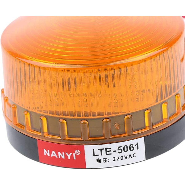 220V roterende advarselslampe LED blinklys bil nødbelysning 72mm