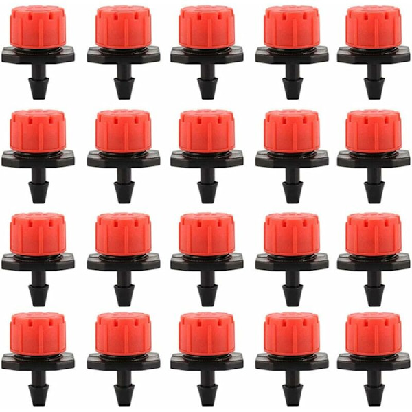 100 stk. dryppende vandingssprinklere, haveemitter sprinklerdyser, 360° justerbar automatisk drypvanding til plante drivhus græsplæne DIY KLB