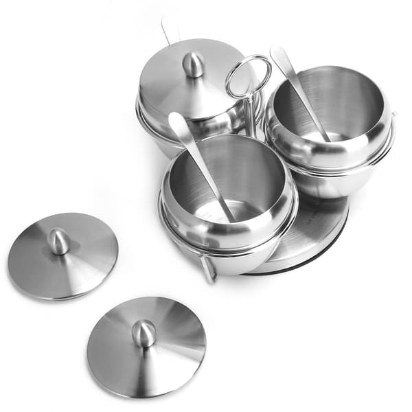 Rustfrit krydderiglas, krydderi, salt og sukkerbeholder KLB