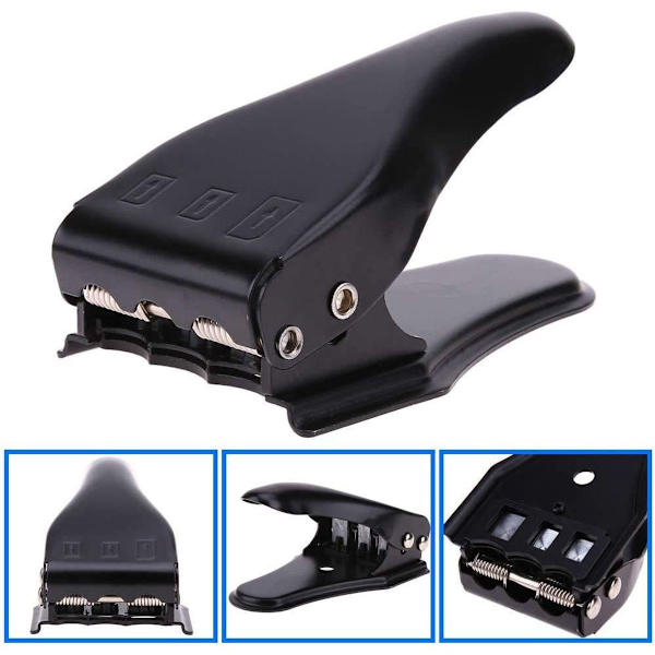 Universal 3 i 1 punch/Standard SIM/Micro SIM/Nano SIM-kortkutter til alle