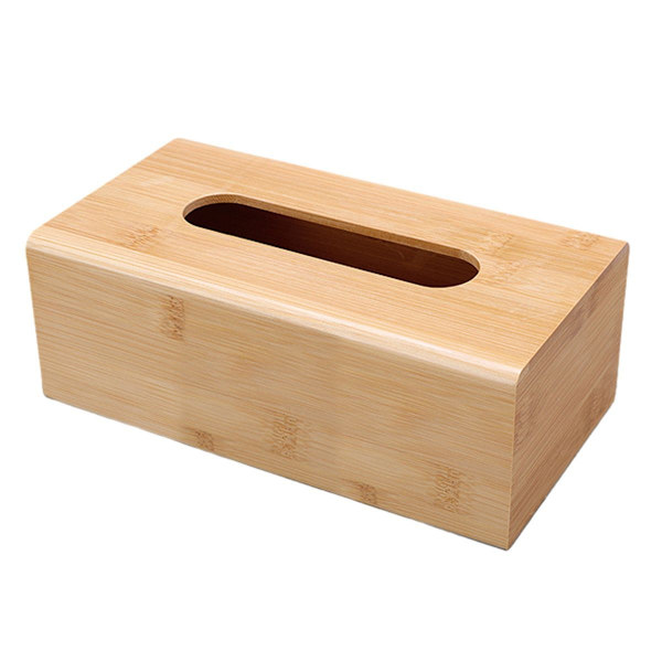 Servettdispenser kosmetisk servettlåda bambu, kosmetiska servetter