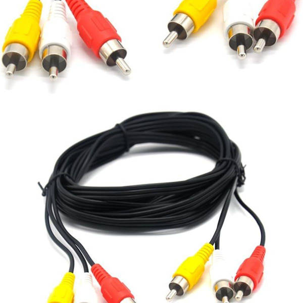 RCA 10FT Audio/Video Kompositkabel DVD/VCR/SAT 5ft 3 hane till 3 hane