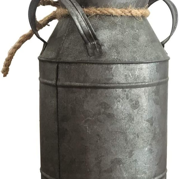 Vintage rustik antik dekorativ blomvas mjölkkanna
