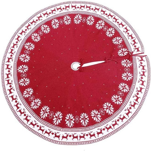 Julgrans kjol, stickad snöflinga älg julgrans kjol, KLB