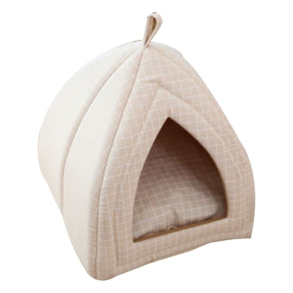 Kattesenge til huskatte, linned 2-i-1 beige linned + G5 KLB