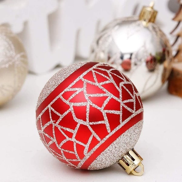 Julgranskulor, 60mm set med målade ornament KLB
