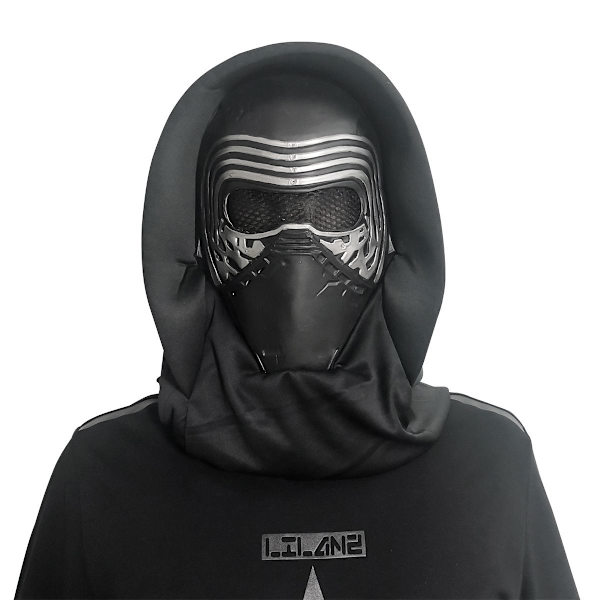 Voksen papmaske \"© Star Wars\" Kylo Ren Horror Grimace Clown Maske Øjenkugle Grimace Maske April Fools Tricky Props(med hovedbeklædning)