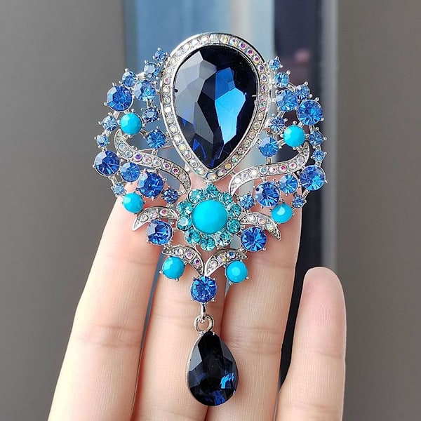 Broscher, kristallnålar för kvinnor och flickor, broschset, modesmycken