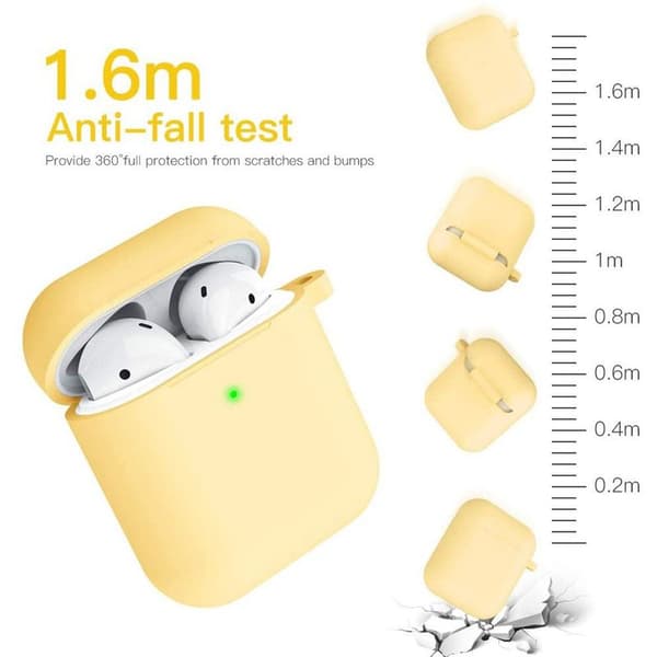 Airpod-etui, silikone Airpod-etui med gul