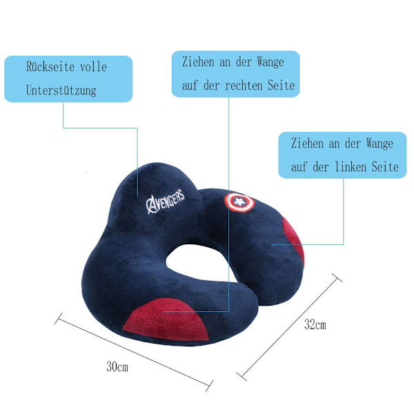 Støtter hovedet, rejsepude, børns nakkepude, blød, sød