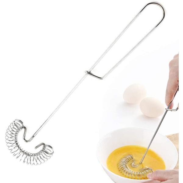Pieces Skandinavisk Type Pisk Lille Pisk Pisk Rustfrit Stål Æg Pisk Flad Fjeder Pisk Æg Skum Apparat, Mælk og Ægpisker Mixer 10 Tommer