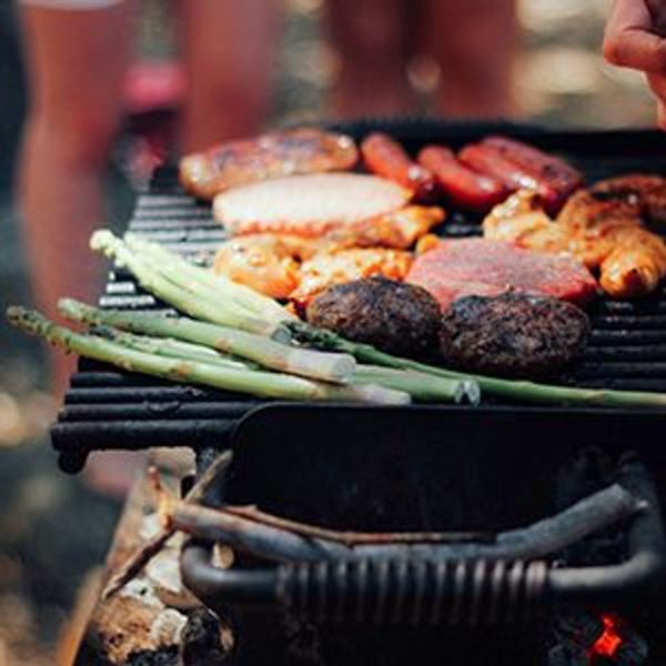 Grillborste av hög kvalitet, lätt att greppa, rostfritt stål, dubbel dyna