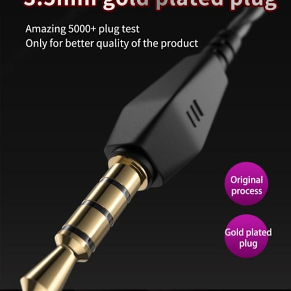 In-ear-hörlurar, stereo-hörlurar med mikrofonbrus grönt