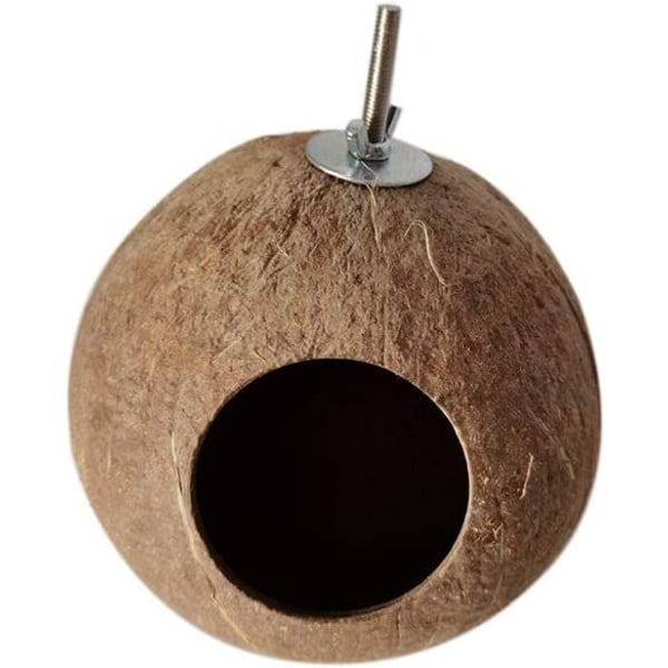 Hamster Bird House Coconut House, kokosnötsskal kan fixerad bambu, fågelburar, hamsterburar(M)