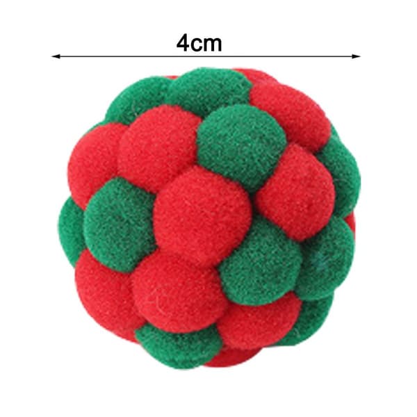 Fargerik håndlaget kattelekeball KLB