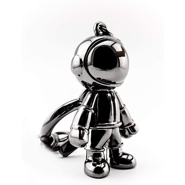 Astronaut Nyckelring (Svart) Cool Astronaut Nyckelring Robot Män Nyckelring Kvinnor Metall Bil Nyckelring Pojke Charm Nyckelring