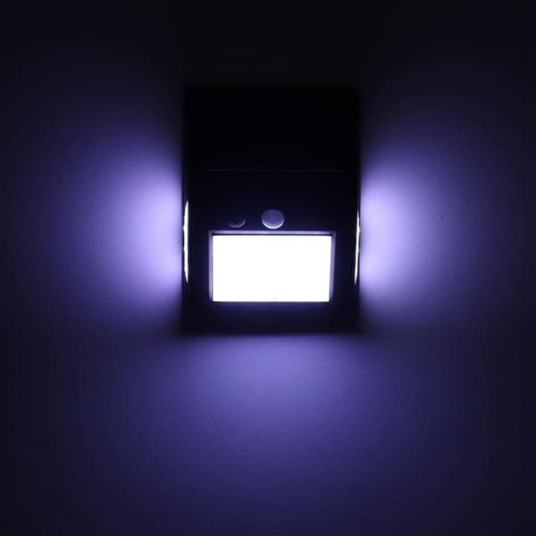 LED solcellelampe: bevegelsessensor, vanntett, sikkerhet KLB