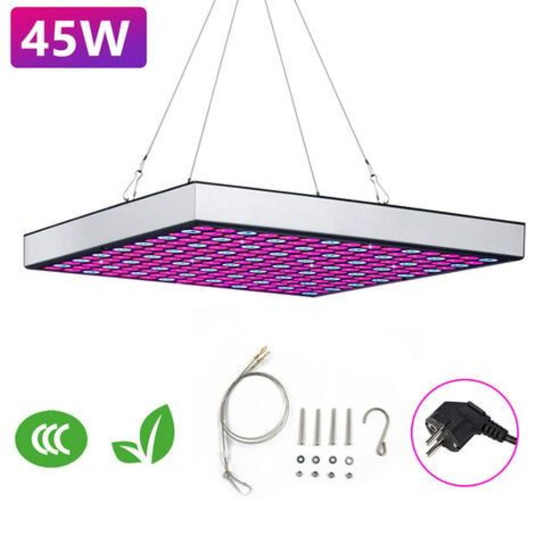 Grolampe 45W Hortikulturell LED-lampe med infrarød IR Full Spectrum Plantelys som sol for innendørs planter som vokser og blomstrer høyt