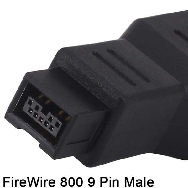 FireWire IEEE 1394 Typ A 400 6-stifts hona till 1394 Typ B 800 9-stifts