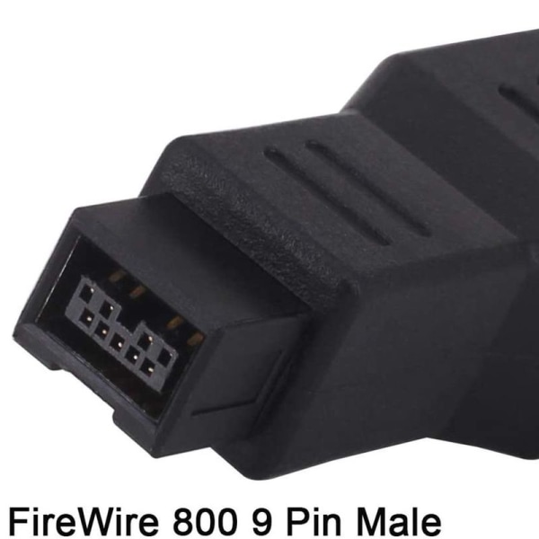 FireWire IEEE 1394 Type A 400 6-pin hun til 1394 Type B 800 9-pin