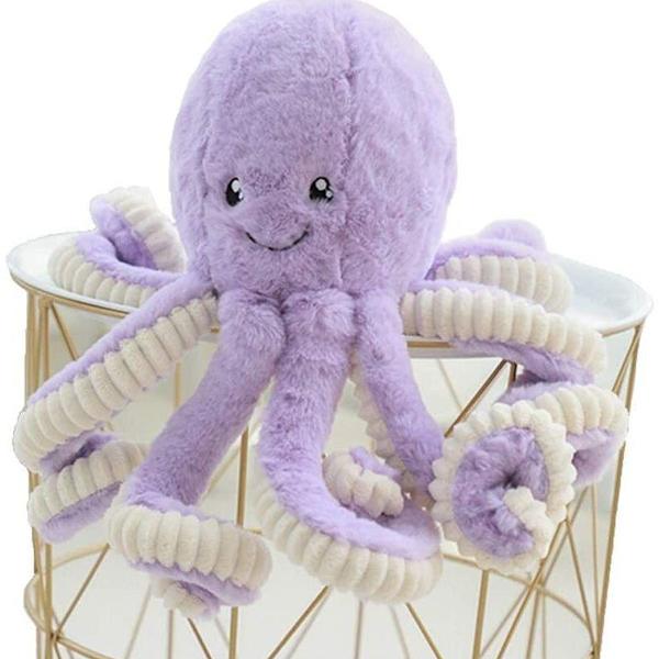 Asdomo Octopus Plush Søt Havdyr Plysjleke Lilla KLB