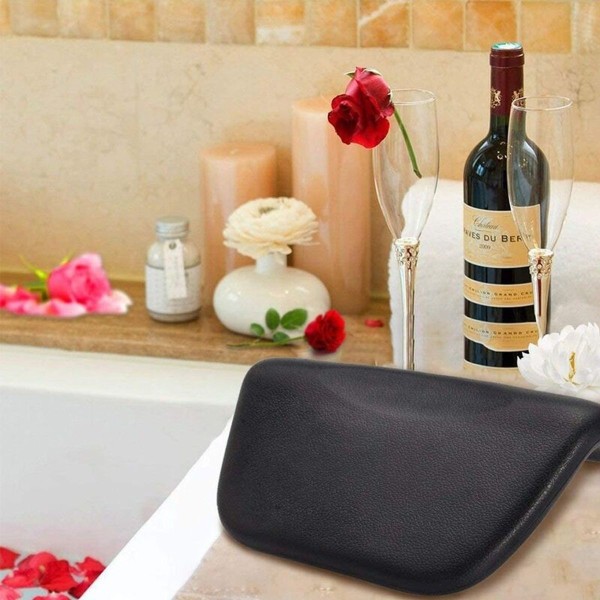 Bath cushion, soft, PU leather, ergonomic, non-slip