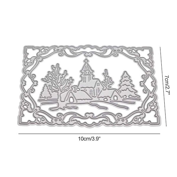 Jule Vinter Metal Skæredør Stencil DIY KLB