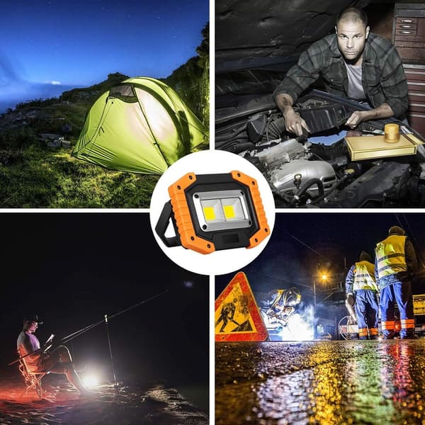 LED arbeidslys med batteri - bærbar arbeidslampe - 3 lysmoduser KLB