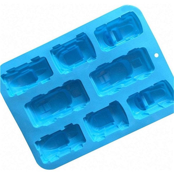 1 silikoneform til muffins, cupcakes og gelé - bilform, tilfældig farvelevering (32,5 * 24 * 4,0 cm)