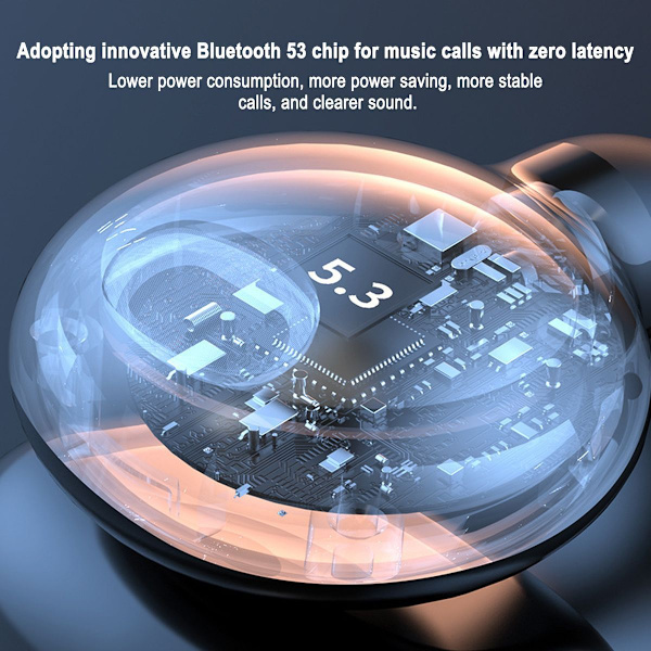 Trådløse øreklips-knogleledningshovedtelefoner Bluetooth sort