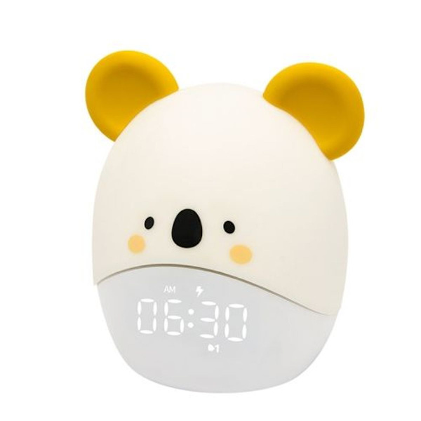 Tecknad djur LED smart väckarklocka sänglampa mini sovljus (Koala björn)