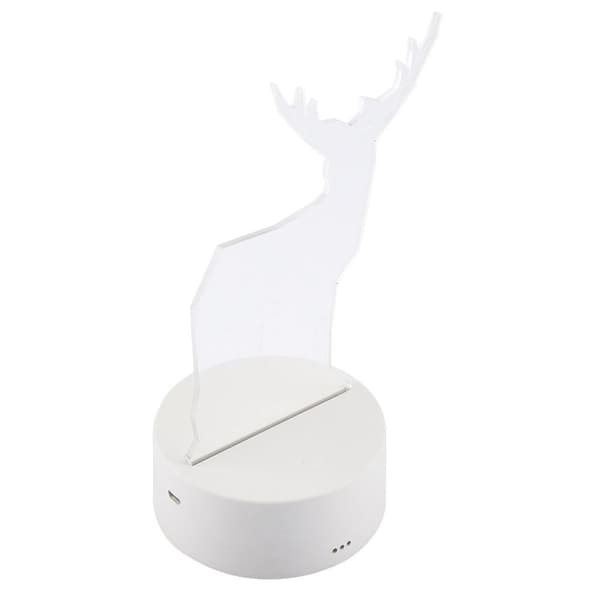 3D Elgmønster Natlys Akryl Panel Lampe Base + USB KLB