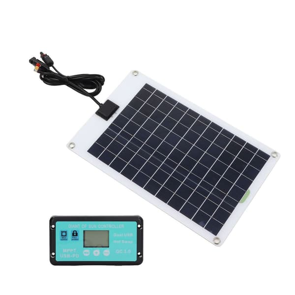 Solcellepaneler 1 for 5 50W Solcellepanel Batterilader med KLB