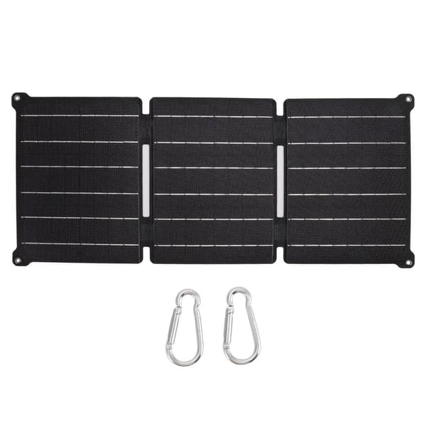 21W sammenleggbart solcellepanel IPX6 vanntett USB DC utgang KLB